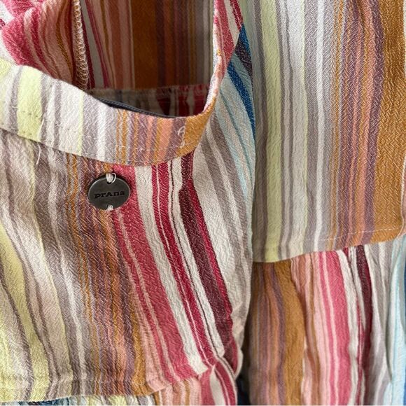 PrAna Fernie Dress In Multi Baja Stripe Strappy Pockets Size Medium NWT - Picture 11 of 15